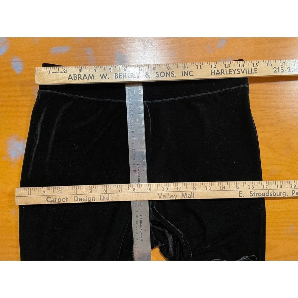 Soma Velvet Leggings Stretch Pull On‎ Comfort Black Pants S Lounge Yoga Casual - Picture 6 of 7